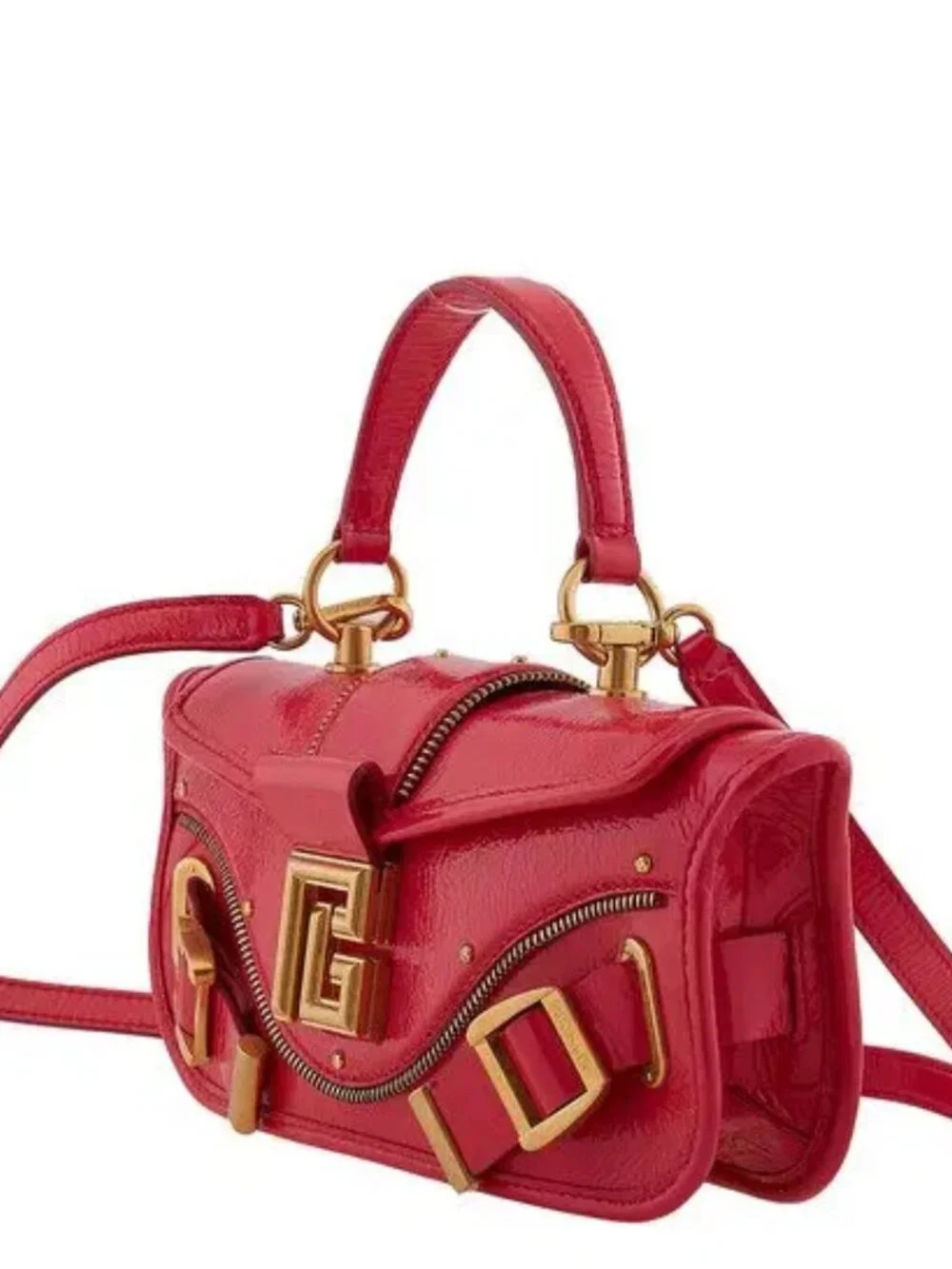 Balmain Blaze Rose Pink Patent 2-Way Baguette Bag | NWT | Rare | COA - Picture 7 of 12